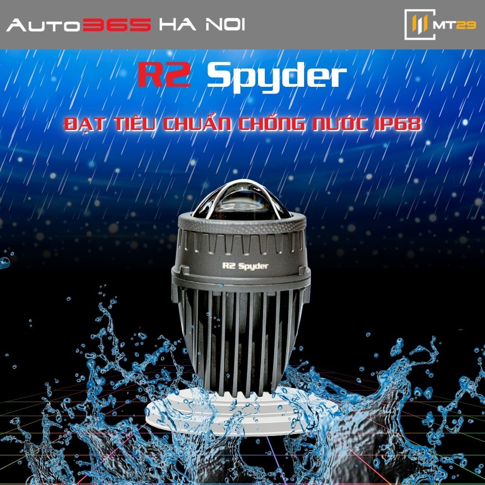 Bi Gầm R2 Spyder 3in1 - Bi Gầm 2 Inch Trợ Pha Giả Lập Laser Tích Hợp 3 Nhiệt Màu 14 bi gầm r2 spyder 3in1