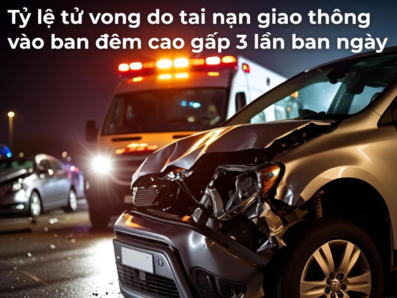 Tỷ lệ tử vong do tai nạn giao thông ban đêm cao gấp 3 lần ban ngày 1 Tỷ lệ tử vong do tai nạn giao thông vào ban đêm cao gấp 3 lần ban ngày 1