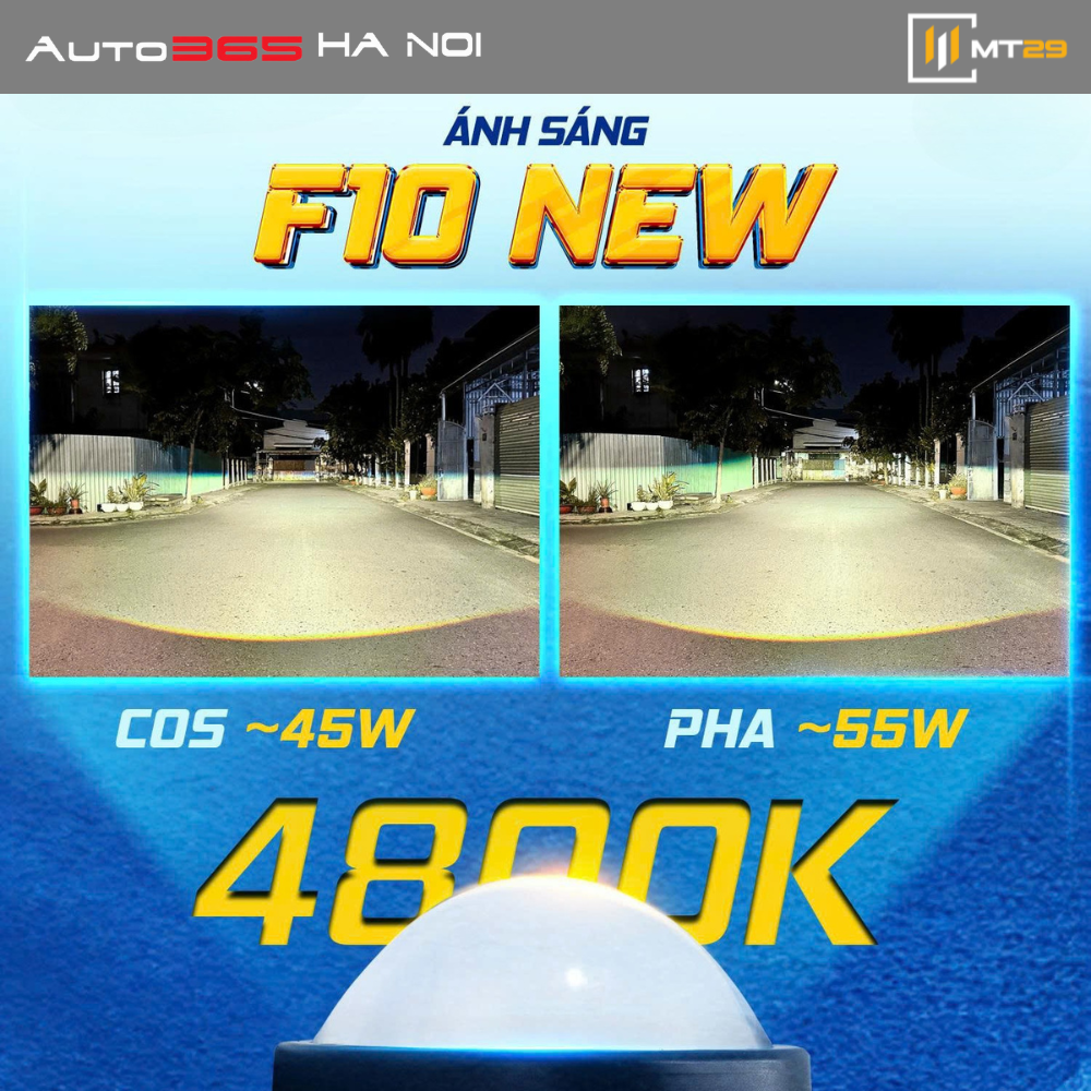 X-LIGHT F10 NEW 2025 9 Cos và Pha trên bi gầm X-Light F10 New 2025